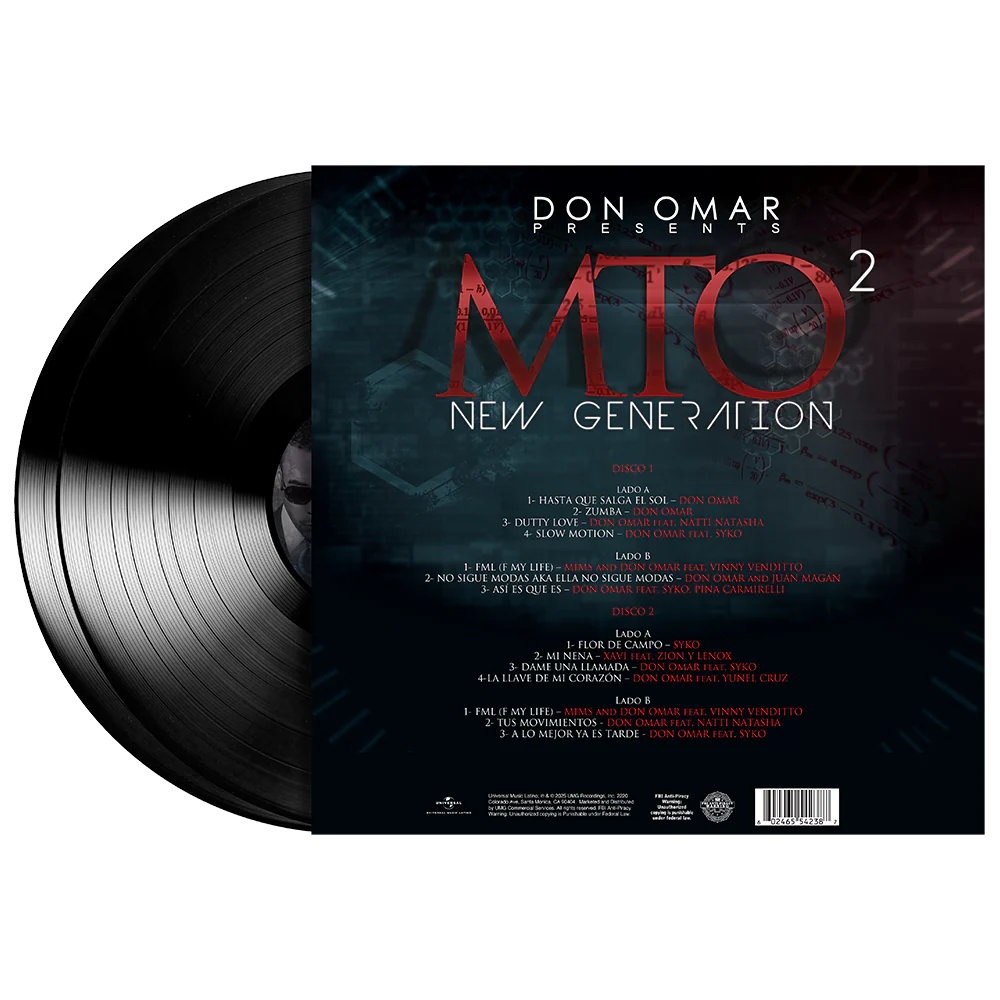 Don Omar Presents MTO 2: New Generation 2LP Vinyl - Image 3