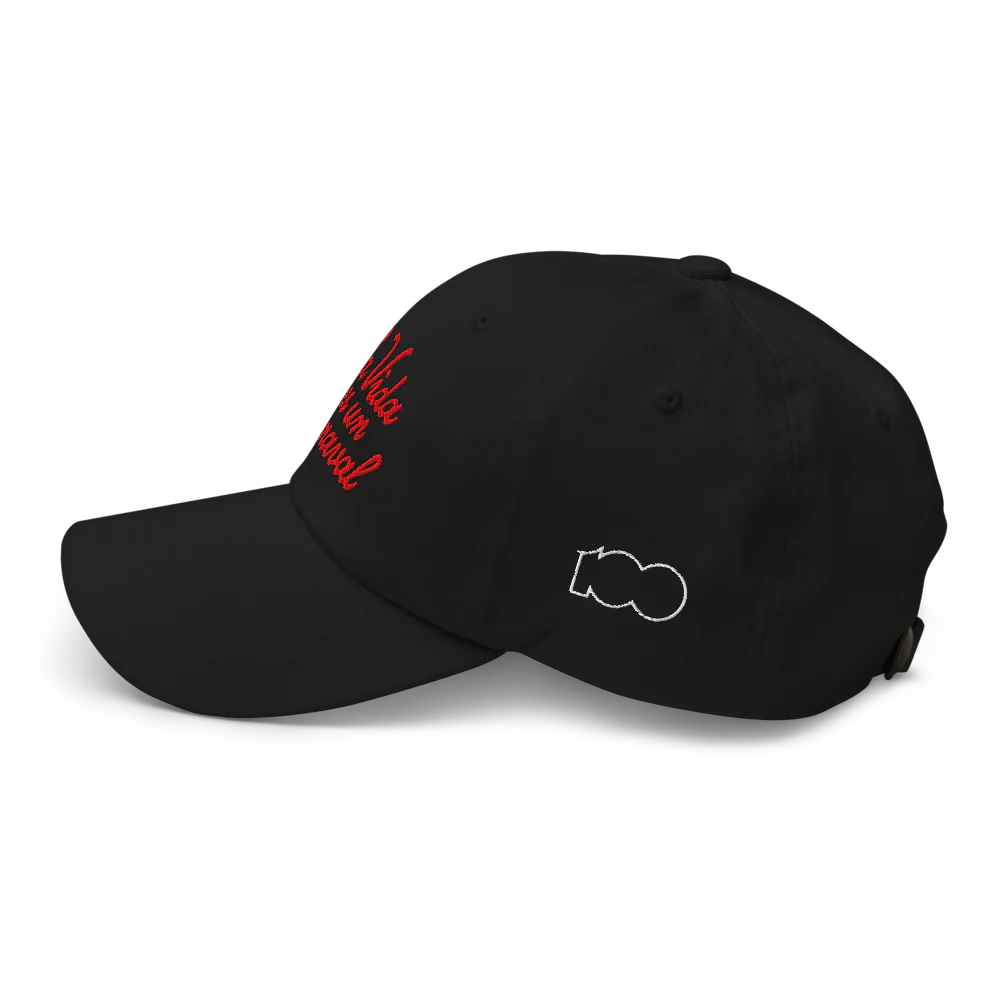 La Vida Es Un Carnaval Black Dad Hat - Image 2
