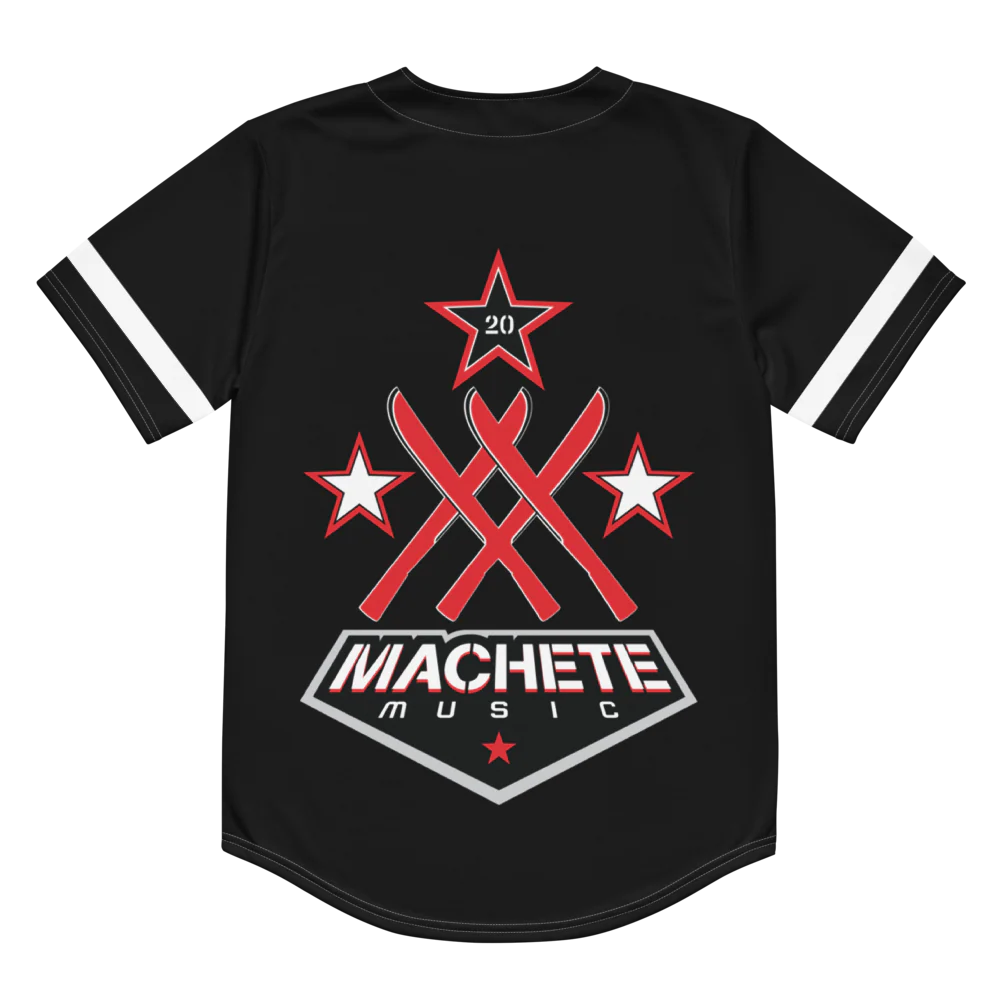 Machete 20th Anniversary Black Baseball Jersey - Image 3