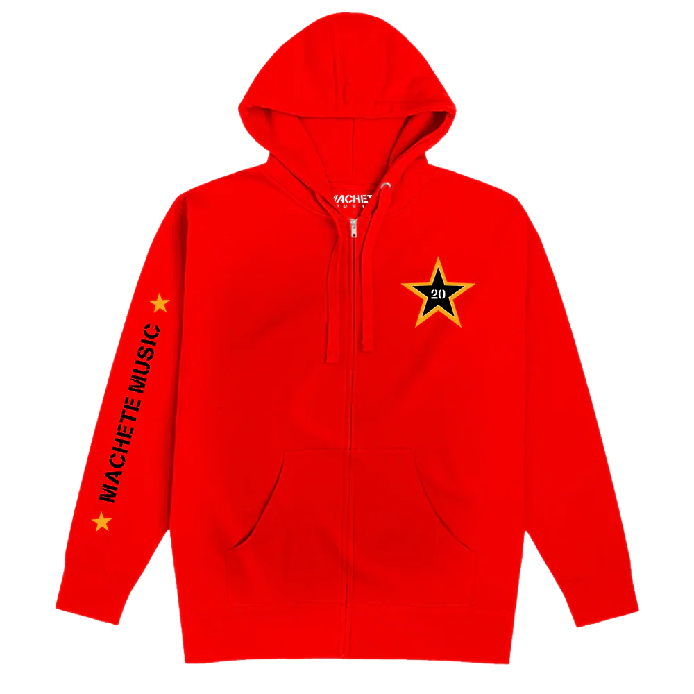 Machete Red Globe Zip-up Hoodie
