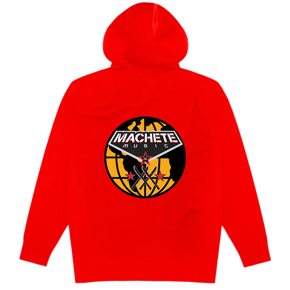 Machete Red Globe Zip-up Hoodie - Image 3