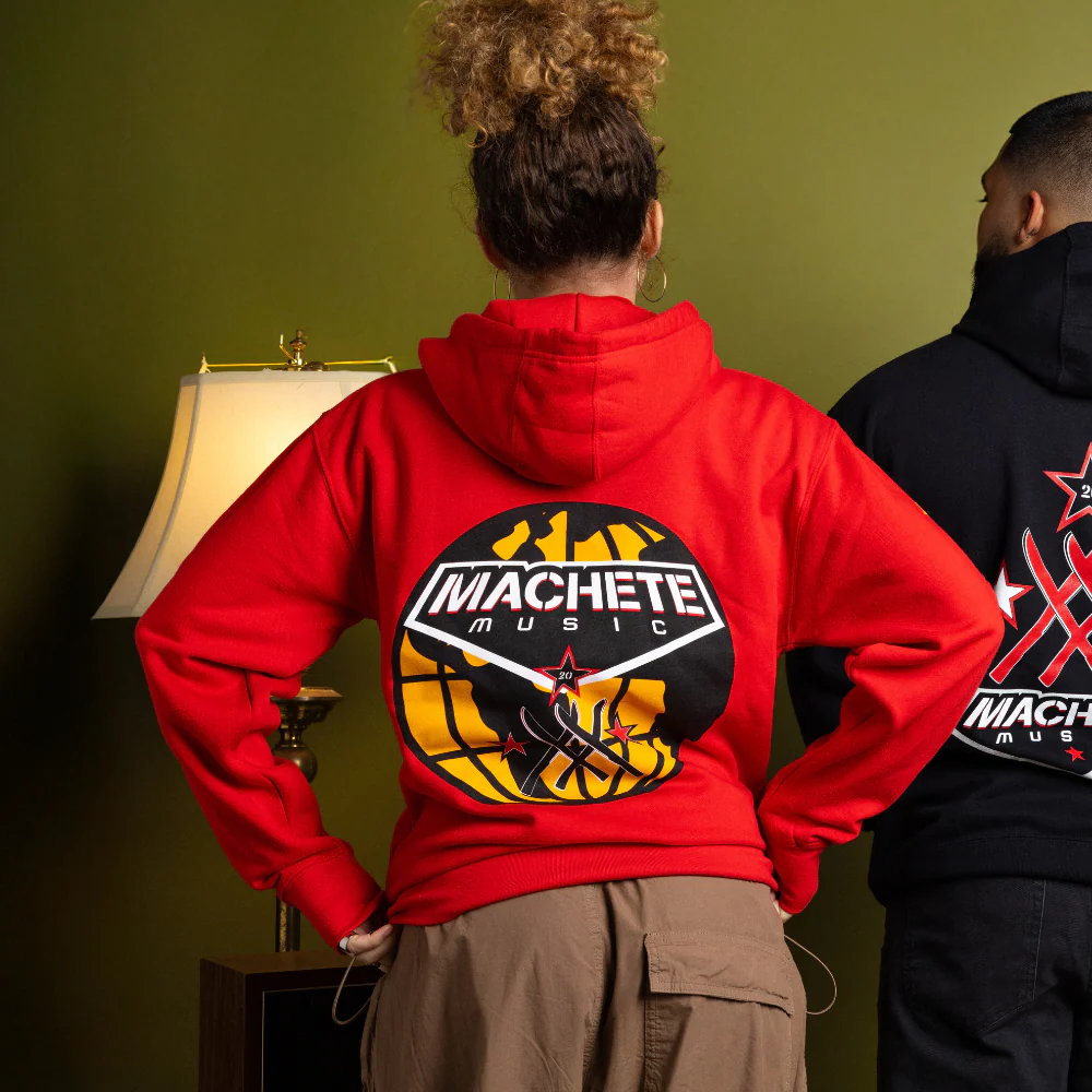 Machete Red Globe Zip-up Hoodie - Image 4